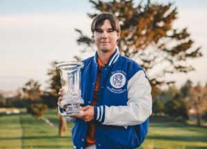 photo of Filip Jakubcik of Arizona: Individual Champion of the 77th Western Intercollegiate. Photo by Aubrey Tibbils, San Jose State University