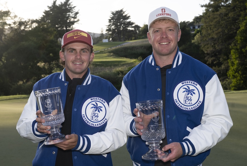 co-champions of the 79th Western Intercollegiate, USC's Jack Buchanan and Stanford's Dean Greyserman